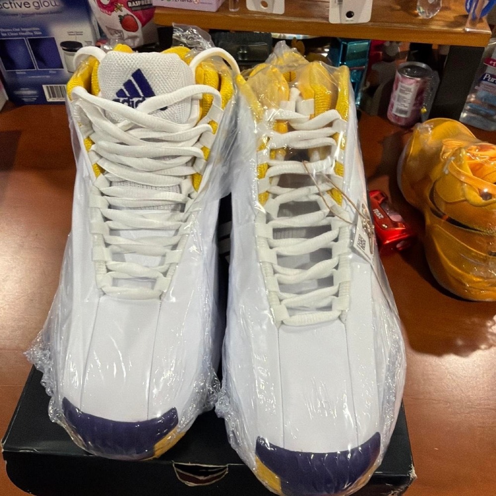 Adidas LeBron 18 white sneakers